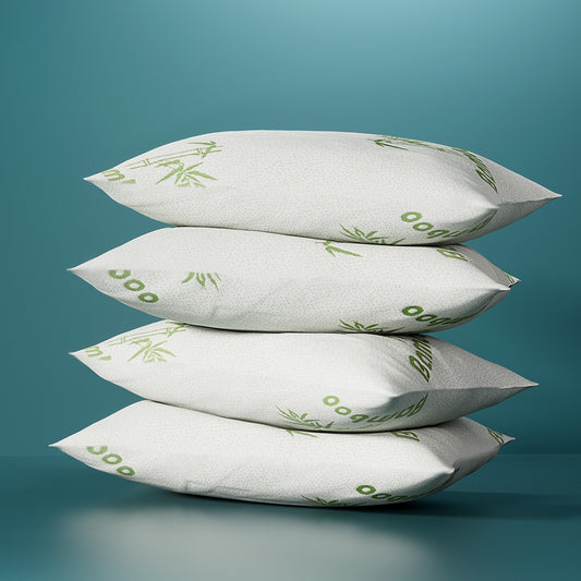 Giselle Bedding 4 Pack Bamboo Pillow Family Hotel - Home & Garden > Bedding > Pillows