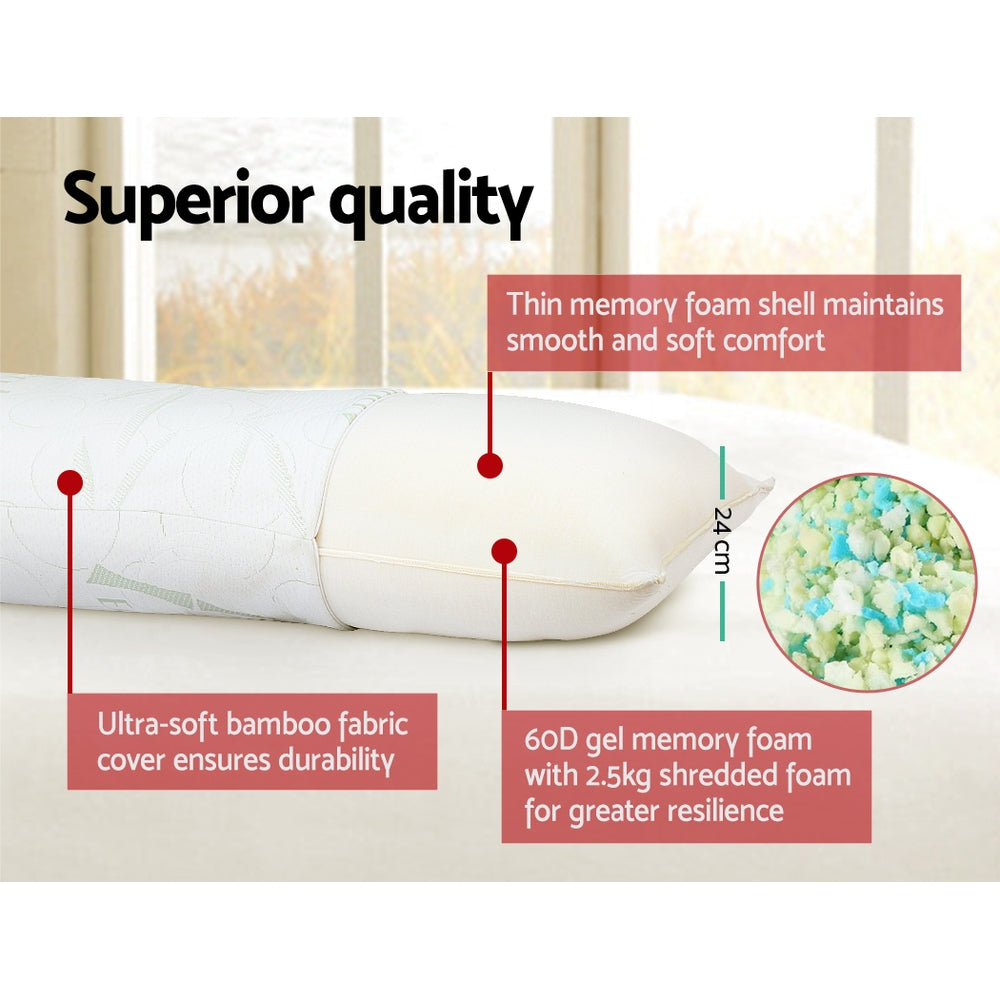 Giselle Bedding Body Support Pillow Bamboo Cover Home & Garden > Bedding > Pillows