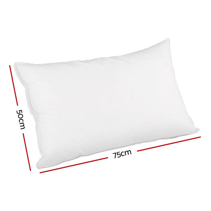 Giselle Bedding Duck Feather Down Pillow Luxury Twin Pack - Home & Garden > Bedding > Pillows