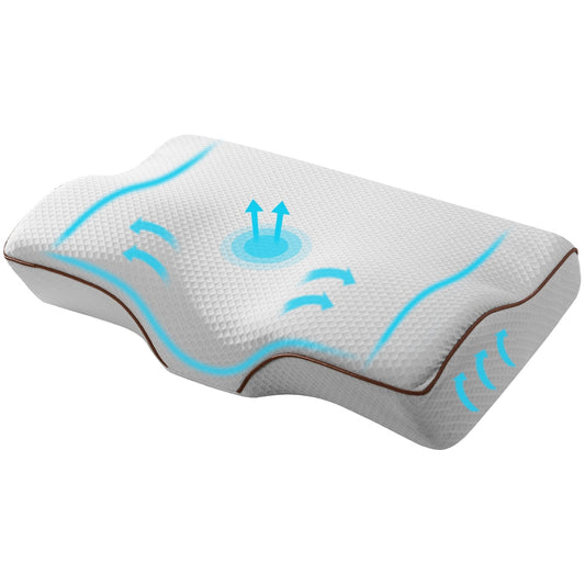Giselle Bedding Memory Foam Contour Pillow Grey - Home & Garden > Bedding