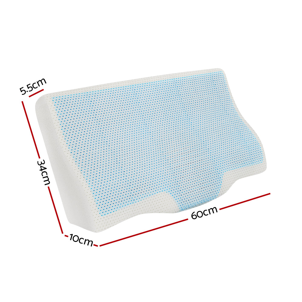 Giselle Bedding Memory Foam Contour Pillow Cool Gel Bamboo Cover Home & Garden > Bedding > Pillows
