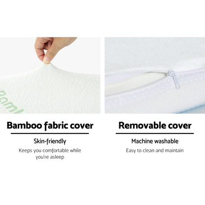 Giselle Bedding Memory Foam Contour Pillow Cool Gel Bamboo Cover Home & Garden > Bedding > Pillows