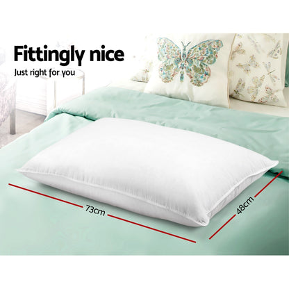Giselle Bedding 4 Pack Bed Pillow Family Hotel 48X73CM - Home & Garden > Bedding > Pillows