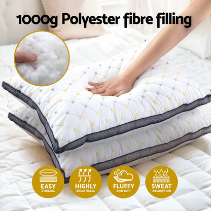 Giselle 2pcs Pillows Microfibre - Home & Garden > Bedding > Pillows