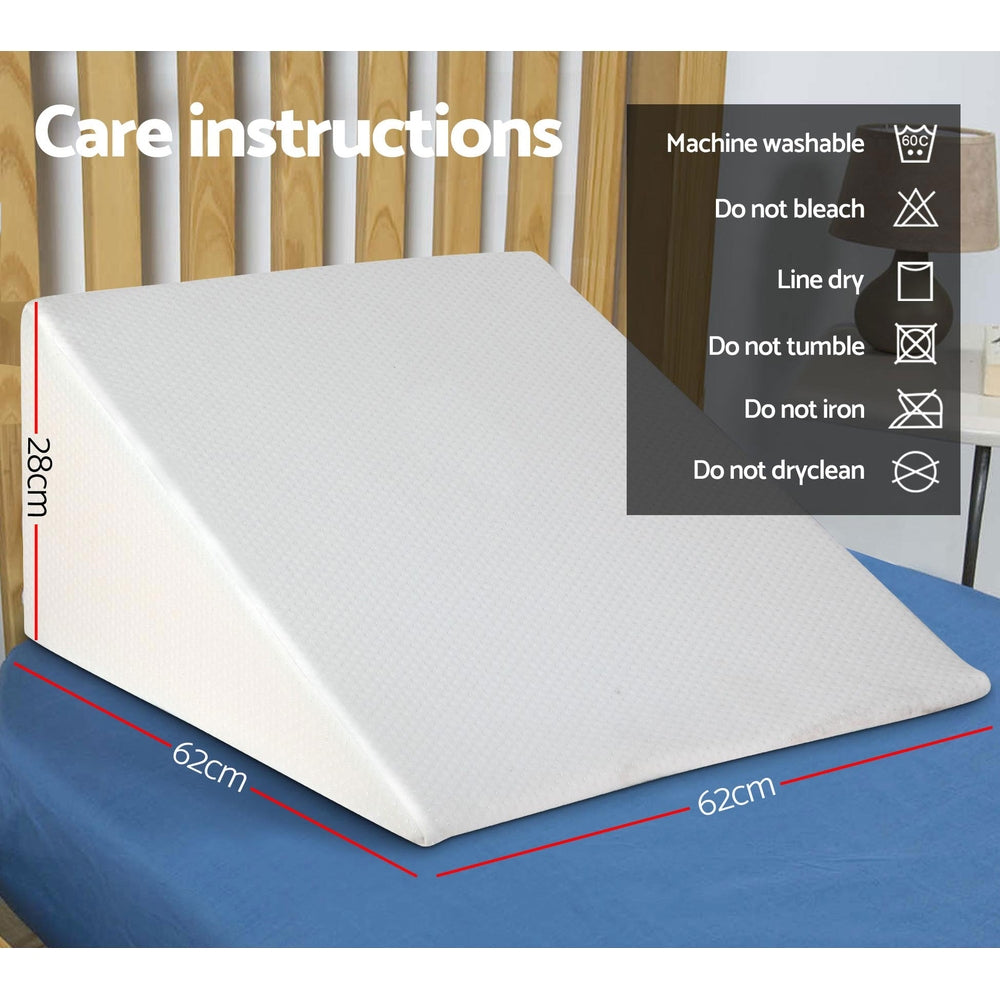 Giselle Bedding Wedge Pillow White - Home & Garden > Bedding > Pillows