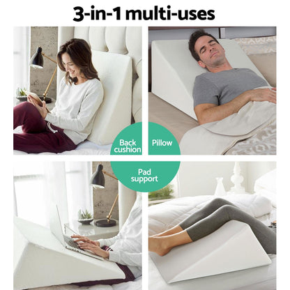 Giselle Bedding Wedge Pillow White - Home & Garden > Bedding > Pillows