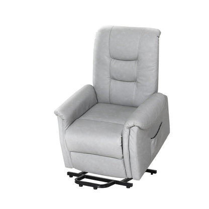 Artiss Recliner Chair Lift Assist Chair Leather Grey Furniture > Office > Office & Desk Chairs