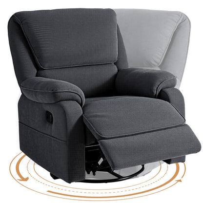 Artiss Rocking Recliner Chair 360 Swivel Massage Heated Reclining Chairs - Furniture > Bar Stools & Chairs > Arm Chairs