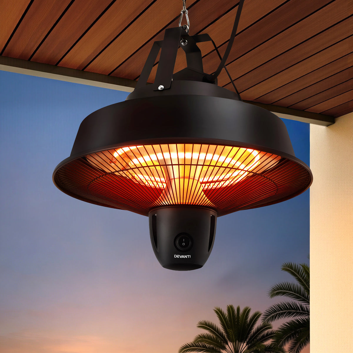 2000W Electric Patio Heater Ceiling Mounted Hanging Heaters Remote