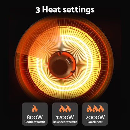 2000W Electric Patio Heater Ceiling Mounted Hanging Heaters Remote