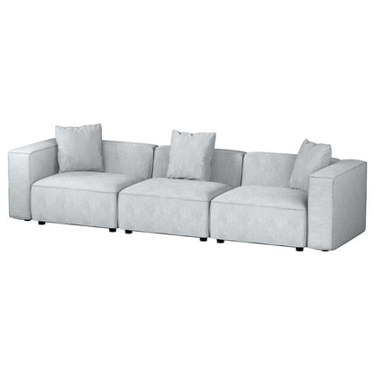 Artiss Modular Sofa Chaise Set 3-Seater Grey - Furniture > Bar Stools & Chairs > Arm Chairs & Recliners