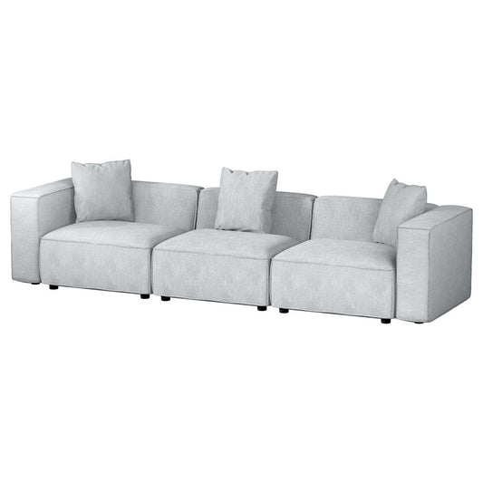 Artiss Modular Sofa Chaise Set 3-Seater Grey - Furniture > Bar Stools & Chairs > Arm Chairs & Recliners