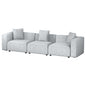 Artiss Modular Sofa Chaise Set 3-Seater Grey - Furniture > Bar Stools & Chairs > Arm Chairs & Recliners