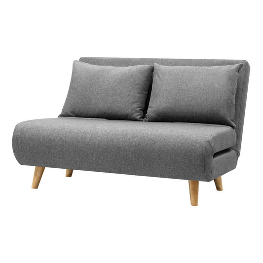 Artiss Sofa Bed 2 Seater Convertible Couch Recliner Lounge Chair Linen - Furniture > Sofas > Sofas & Sofa Beds