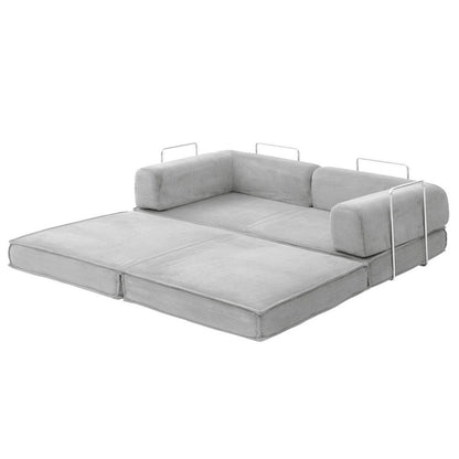 Artiss Convertible Folding Sofa Bed Grey Furniture > Sofas > Sofas & Sofa Beds