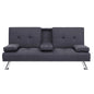 Artiss Sofa Bed 175CM Dark Grey Fabric - Furniture > Sofas > Sofas & Sofa Beds