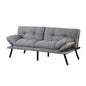 Artiss Sofa Bed Convertible 3 Seater Couch Recliner Lounge Chair Fabric Grey - Furniture > Sofas > Sofas & Sofa Beds