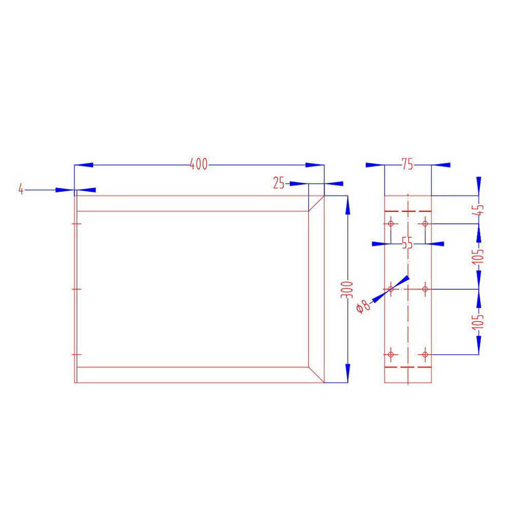 Artiss Metal Table Legs DIY Rectangular 40X30CM Set of 2 - Home & Garden > DIY > Table Tops & Bases