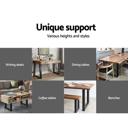 Artiss Metal Table Legs DIY Rectangular 40X30CM Set of 2 - Home & Garden > DIY > Table Tops & Bases