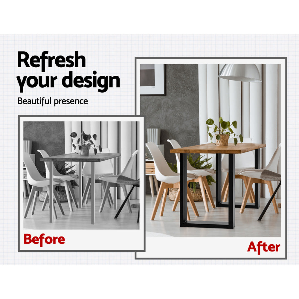 Artiss Metal Table Legs DIY Rectangular 71X50CM Set of 2 - Home & Garden > DIY > Table Tops & Bases
