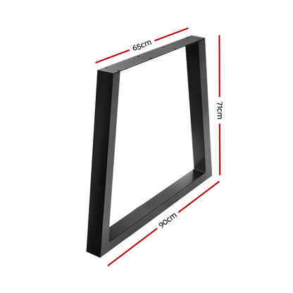Artiss Metal Table Legs DIY Trapezoid 65X90CM Set of 2 - Home & Garden > DIY > Table Tops & Bases