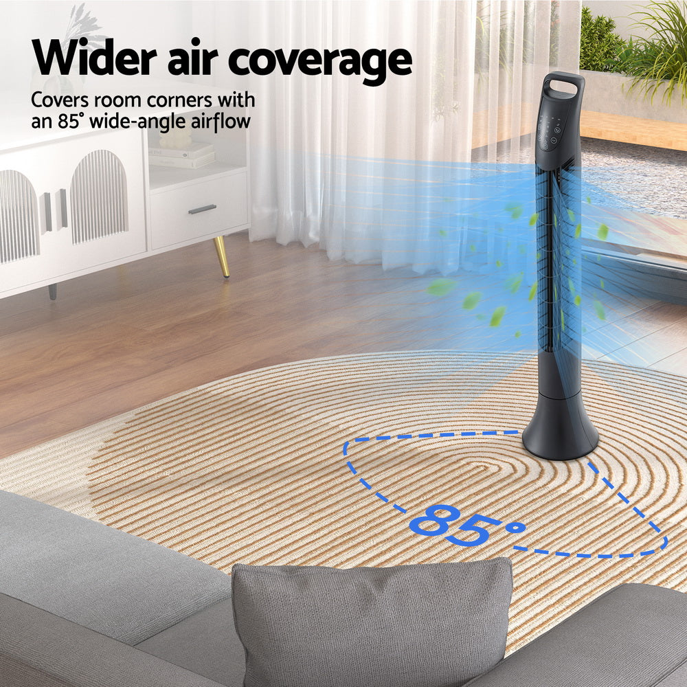 Devanti Tower Fan Oscillating 3 Speeds with Remote 91cm - Appliances > Fans > Ceiling Fans