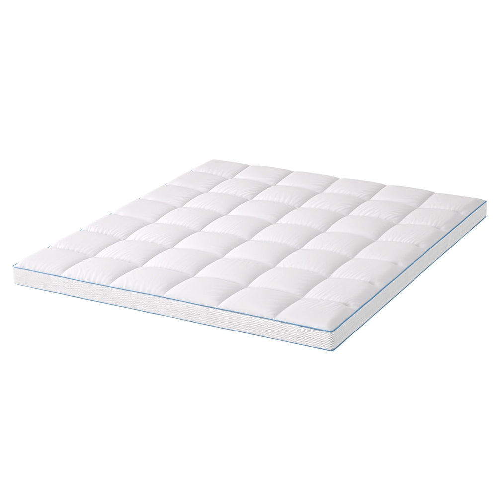 Giselle Bedding Mattress Topper Pillowtop Bamboo 10cm King - Furniture > Mattresses > Mattress Toppers