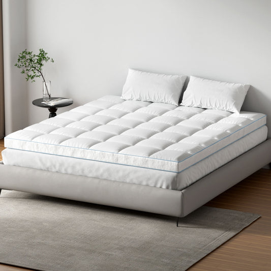 Giselle Bedding Mattress Topper Pillowtop Bamboo 10cm King - Furniture > Mattresses > Mattress Toppers