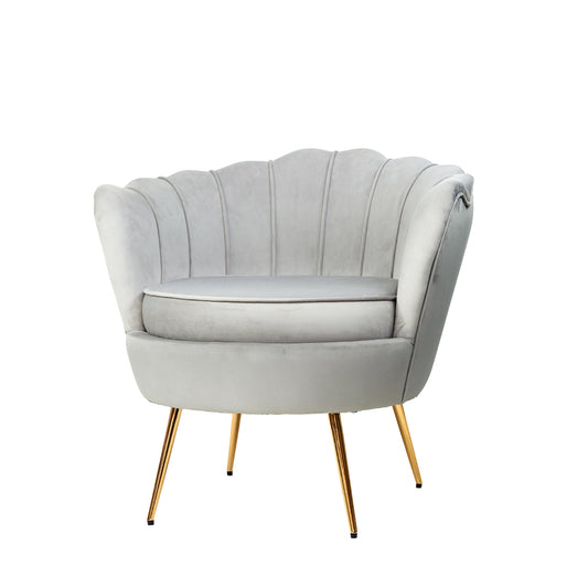 Artiss Armchair Velvet Grey Callista - Furniture > Bar Stools & Chairs > Arm Chairs & Recliners