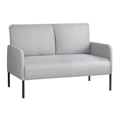 Artiss Armchair 2-Seater Sofa Pillow Linen Grey - Furniture > Bar Stools & Chairs > Arm Chairs & Recliners