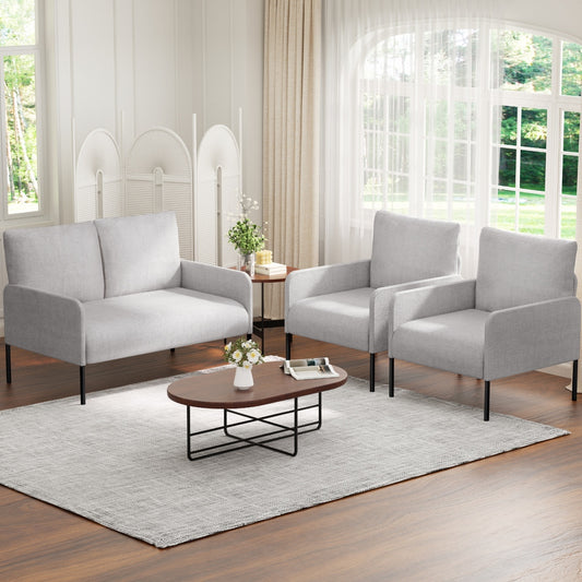 Artiss Armchair 4 Seater Sofa Set Pillow Gery Kane - Furniture > Bar Stools & Chairs > Arm Chairs & Recliners