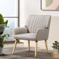 Armchair Fabric Beige Sebastini - Furniture > Bar Stools & Chairs > Arm Chairs & Recliners