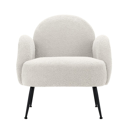 Artiss Armchair Boucle White Hanes - Furniture > Bar Stools & Chairs > Arm Chairs & Recliners