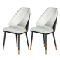 Artiss Dining Chairs Set of 2 Leather Seat Beige and Black - Furniture > Bar Stools & Chairs > Table & Bar Stools