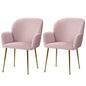 Artiss Dining Chairs Set of 2 Velvet Armchair Pink - Furniture > Dining > Dining Set