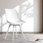 Artiss Dining Chairs Set of 2 PU Leather Plastic Metal White - Furniture > Outdoor > Outdoor Chairs
