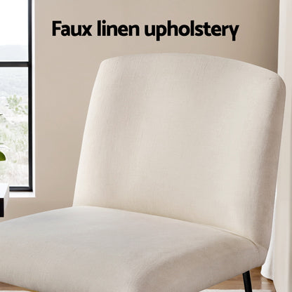 Artiss Accent Chair Armchair Cross Leg Beige - Furniture > Bar Stools & Chairs > Arm Chairs & Recliners