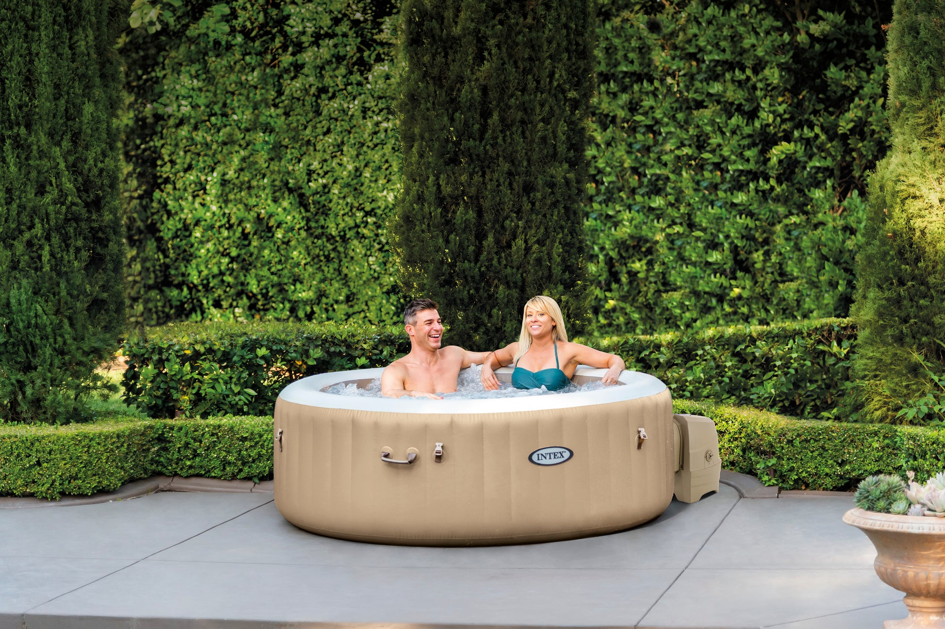 Intex PureSpa Bubble Massage 4 Person Spa 28426 - Home & Garden > Pool & Accessories > Spas & Accessories