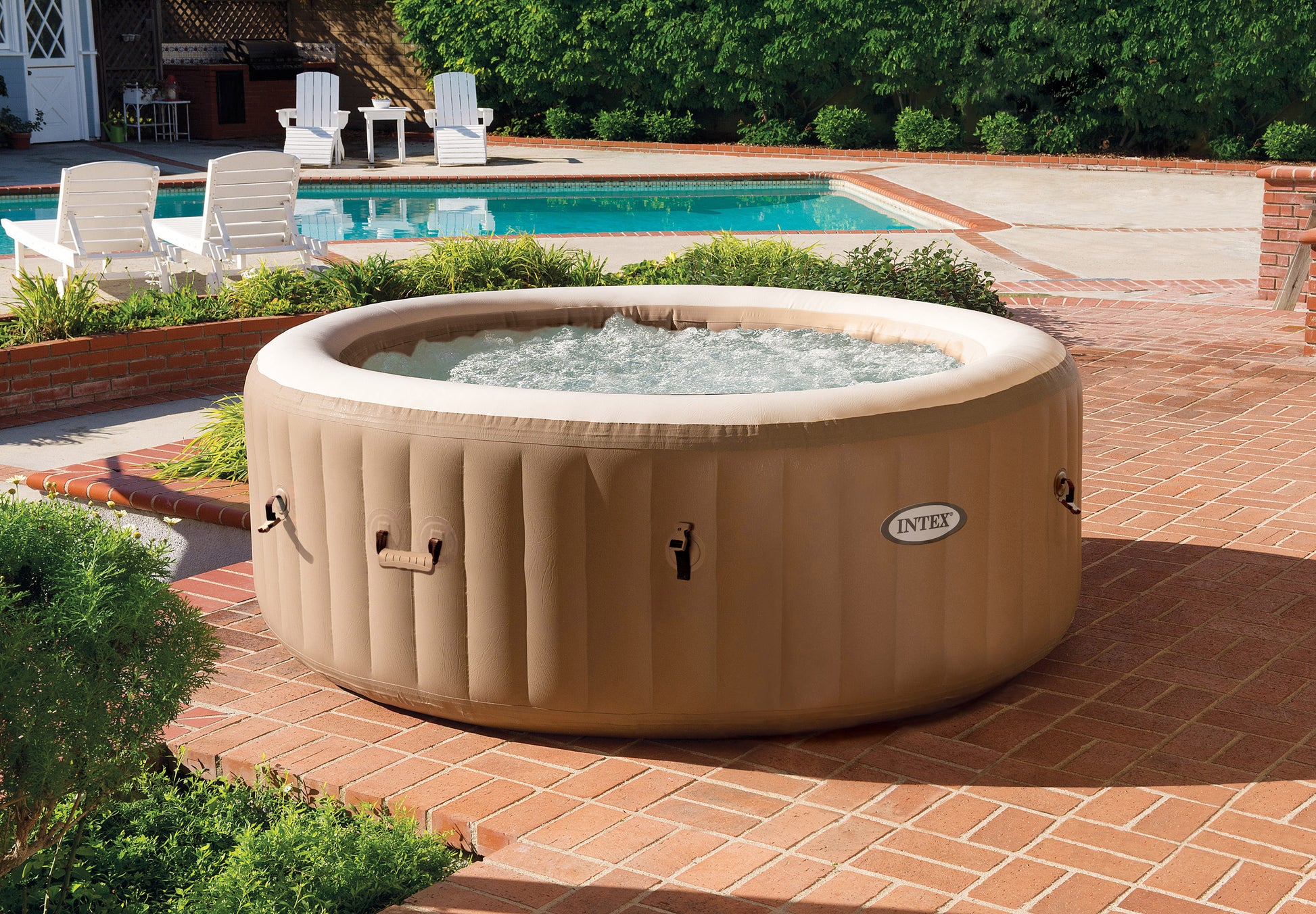 Intex PureSpa Bubble Massage 4 Person Spa 28426 - Home & Garden > Pool & Accessories > Spas & Accessories