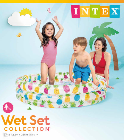 Intex 3 Ring Pineapple Splash Pool 59431 132cm