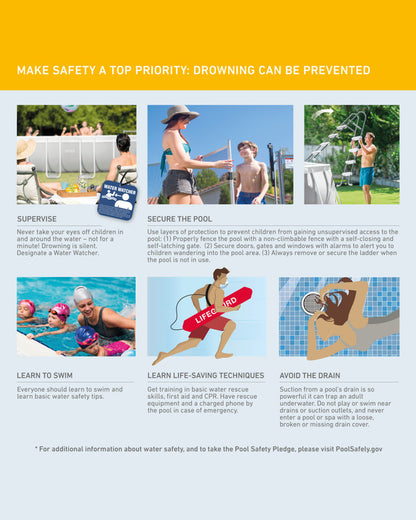 Intex PRISM Frame 16’ Above Ground Pool 503cm x 274cm x 122cm 26796 - Home & Garden > Pool & Accessories > Swimming