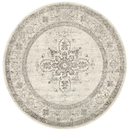 Century 977 Silver Round by Rug Culture - 240 x 240 cm - ROUND - Home & Garden > Rugs > Round Rugs