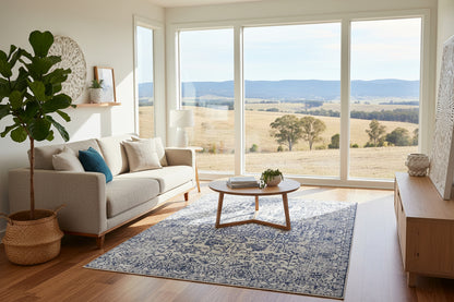 Evoke 256 Blue by Rug Culture -330X240CM - RECTANGLE - Home & Garden > Rugs > Floor Rugs