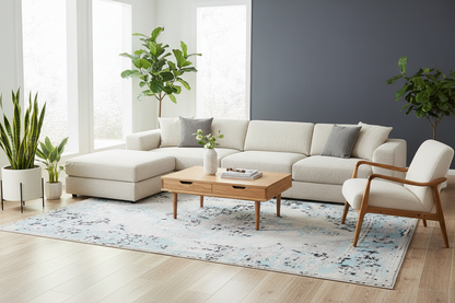 Alexa Transitional Rug Blue Grey by Culture - 400x300cm