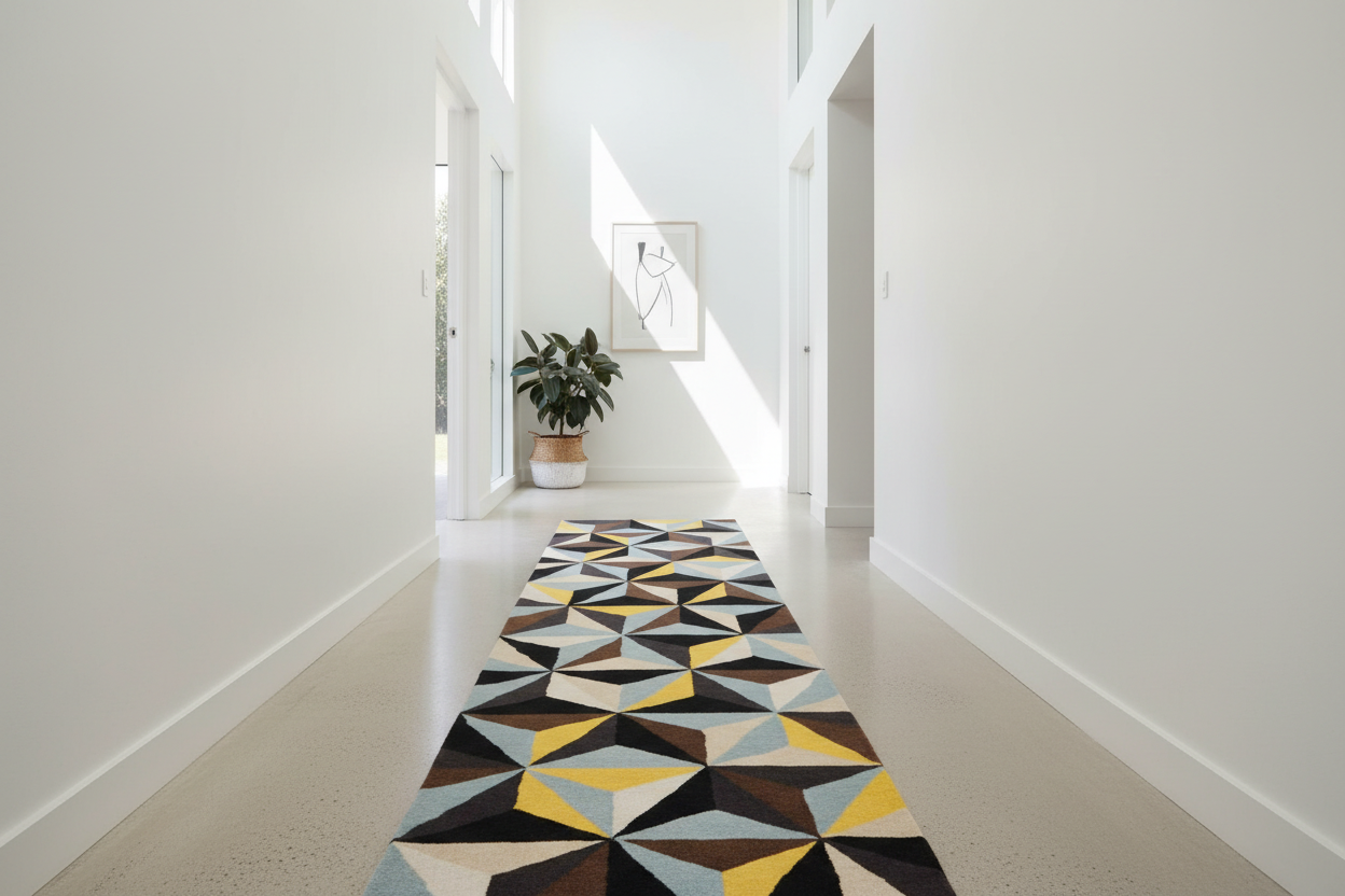 Matrix 900 Blue Runner By Rug Culture - 400X80CM - RUNNER