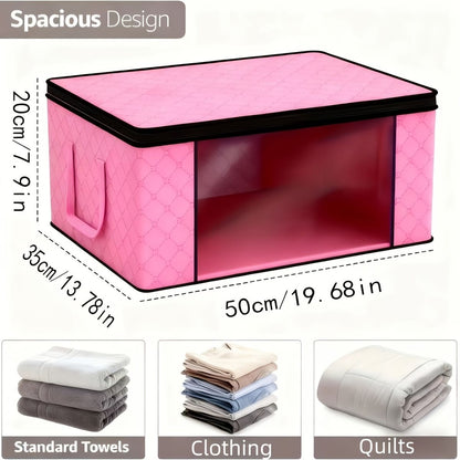 Foldable Storage Bins Extra Large Storage Bins 90L Storage Container Storage - Cyan - Size 01