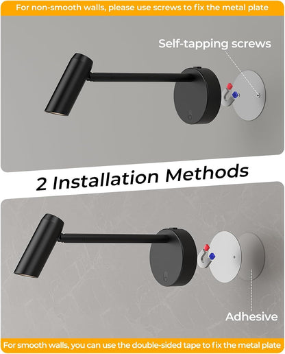 Picture Light for Wall, Battery Operated Art Light for Paintings CCT Dimmable Recharging Gallery Battery Wall Light with Remote Control for Living Room Gallery Dartboard Art Bathroom 2PCS