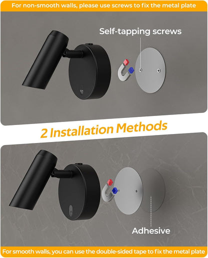 Spotlights Indoor, No-Glare Rechargeable Floor Can Light for Plants with Remote, Wireless Art Accent Spot Lights Uplight for Painting, Picture, Dartboard, Home, Corner Sofa Display 2PCS
