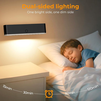 Battery Operated Wall Sconce Set of 2 Wireless Wall Lamp with Remote Control & Touch Control Rechargeable LED Wall Lights 3 Color Temperatures 360° Rotatable for Bedroom Living Room Black