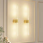 Gold Battery Operated Wall Sconce Set of 2, Rechargeable Wireless Wall Lights with Remote and Touch, 360° Rotatable Sconces Wall Decor for Bedroom Living Room (23.62 Inch, 2-Pack)